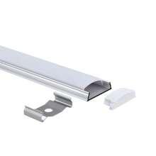 10 piezas de 50 cm Canal de aluminio flexible LED, pantalla de lámpara de aluminio blanco ultradelgada y plata, carcasa de aluminio flexible, incluye clips de montaje y tornillos, adecuado para instalación de tiras de iluminación, decoración del hogar, iluminación de gabinete - Perfiles de aluminio flexibles - Ver 5