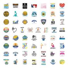 120pcs Water Polo Vinyl Stickers, Beautiful And Practical, Suitable For Scrapbooks, Diaries, Bumpers, Skateboards, Water Bottles, Helmets, Water Cups, Car Stickers, Etc. - Random - View 3