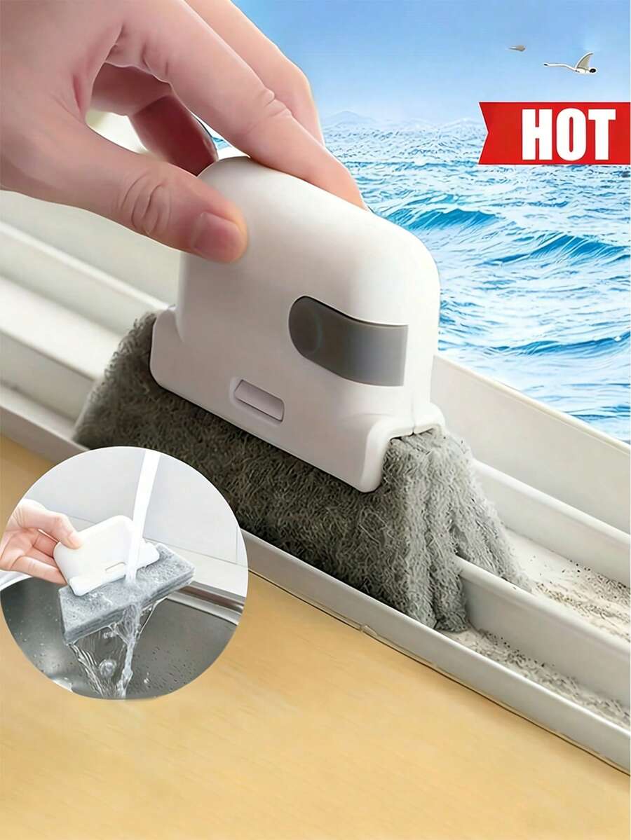 1 Set Multi-Functional Door & Window Track Cleaning Brushes, Handheld Crevice Brush, Groove Cleaning Brush, Window Slot Cleaning Brush, Easily Clean Window Tracks, Crevices, Dust, Hard-To-Reach Corners, Dust-Free