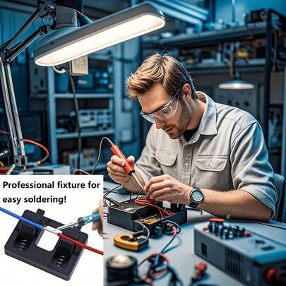 1 Professional Wire Welding Clamp With Spring Clamping Design, Portable And Easy-To-Adjust Soldering Station Wire Clamp, Wire Brazing Soldering Iron Welding Holder, A Wire Connection Welding Fixture That Enables Quick Clamping And Release.