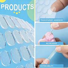 200片透明双面胶点，可移除且粘性强，无痕亚克力贴纸，适用于盲盒人偶、海报、气球、派对和手工项目 - 網格雙面膠 - 查看 6