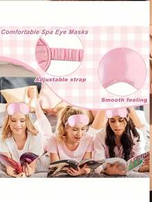 7pcs Sleepover Party Essentials Gift Set, Includes Makeup Bag With Cute Butterfly Print, Satin Sleep Mask, Face Massager, Hair Ties, Comb - Multicolor - View 6