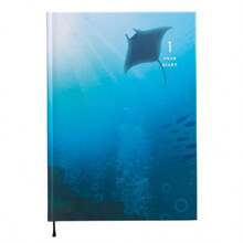 Toyo Library 1 Year Diary [Aqua] B6 Upper Bound Hardcover 5 Lines Made in Japan - ブルーマリン - チェックする 2