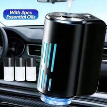 Car Air Freshener Diffuser, Smart Car Air Freshener, Car Diffuser Air Freshener With Three Adjustable Modes, With 3pcs Essential Oil, Car Fresheners Long Lasting, Car Accessories - A - View 1