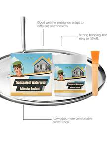 Transparent Waterproof Sealant, Leak-Proof, Flexible, Durable, Easy To Apply For Home Improvement Crevice Filling - A - View 8