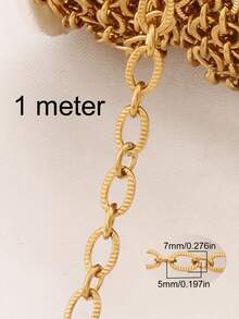 1m Stainless Steel Chain, Round Cross Chain Necklace/Bracelet DIY Jewelry Making Accessories - Chain - View 9
