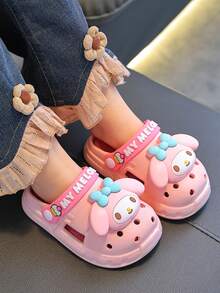 SANRIO 1双夏季儿童闭趾凉鞋，女童防滑透气户外拖鞋，幼儿及小童沙滩鞋 - 西瓜粉 - 查看 3
