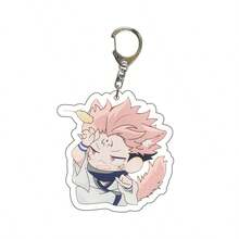 Jujutsu Kaisen 1个咒术回战、五条悟、夏油、悠仁、惠、野蔷薇、钉崎七海、宿傩动漫人物亚克力钥匙扣挂件，适合男孩、女孩、学生、朋友、情侣作为礼物，可作汽车钥匙链和包包挂件。 - 多色 - 查看 15