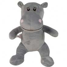 Safari Trio 35cm Plush - Elephant, Giraffe, Hippopotamus, Lion, Monkey - Gift Toy, Cute Animal Friends, Same As Photo, Jungle Kingdom, Madagascar - 河馬,獅子,長頸鹿三人組 - 查看 3