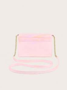 Bolso bandolera de mariposa con correa de cadena iridiscente de moda para niños - Rosa - Ver 2