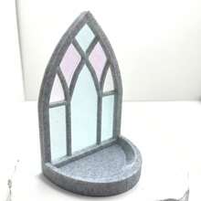1pc Gothic Cathedral Arch Window Frame: Dark Academia Balcony Decor, Halloween Decoration, Witch Style Display Rack - Multicolor - View 9