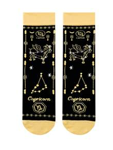 1/3/6/12 Pairs Women Comfortable & Fun Zodiac Sign Pattern Mid-Calf Socks - Multicolor - View 20