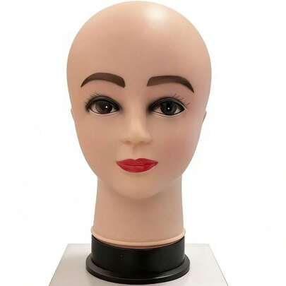 Realistic Female Mannequin Head, Suitable For Wig, Hat And Headphone Display - Smooth PVC Stand, Applicable For Retail And Photography