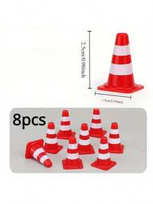 12个迷你交通锥，适用于互动、培训和DIY项目 - 采用ABS材料制成，色彩鲜艳，非常适合模拟路障，也可作为礼品。 - 彩色 - 查看 7