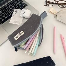 Large Capacity Polka Dot Cosmetic Bag, Minimalist Makeup Brush Organizer Pouch, Portable Travel Lipstick & Coin Purse - Multicolor - View 8