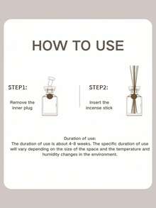 1支1.69盎司藤条香薰精油，随机数量香薰棒，薰衣草、桃子、沉香、乌木香型，家居及办公室空气清新剂，香氛装饰，浪漫香薰礼物，送给女友、生日、毕业的佳品 - 薰衣草 - 查看 10