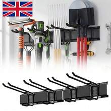 2x Garage Garden Tool Holder Storage Rack Shed Wall Mounted Organiser Long Hooks - A - View 9
