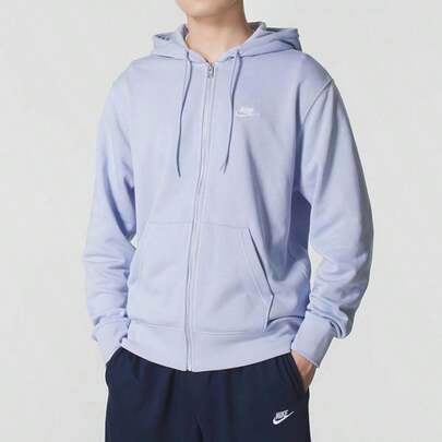 Nike CLUB FT FZ HOODIE Jacket/Outerwear, Knit Hooded, Men's Casual Fitness FN3885-057