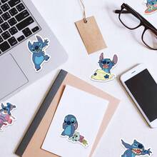 51pcs Disney Cute Cartoon Lilo & Stitch Stickers DIY Diary Notebook Laptop Luggage Skateboard Graffiti Stickers Fun Classic Style - 1 Set - View 9