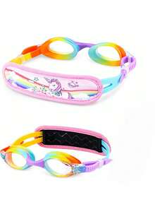 2副/套 儿童泳镜，适合3-12岁儿童，防拉扯头发，带可调节头带 - 彩色 - 查看 5