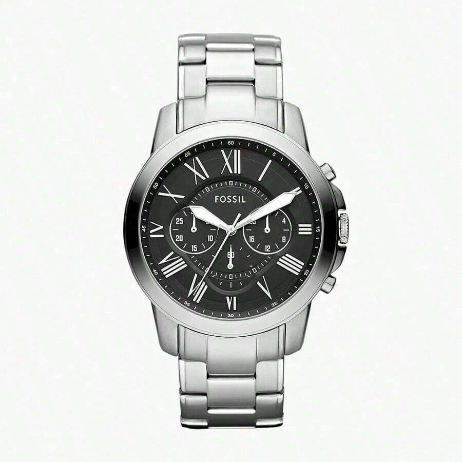 Fossil Men Quartz Stainless Steel Three-Pointer Watch Stainless Steel Case/Glass Crystal FS4736/FS5024/FS4832/FS4831 - Silver - View 1