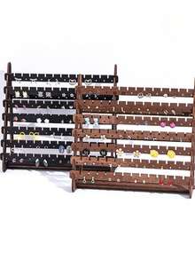 7层木制首饰架，可拆卸多层耳环及饰品展示架，夜市摊位首饰收纳架 - 彩色 - 查看 8