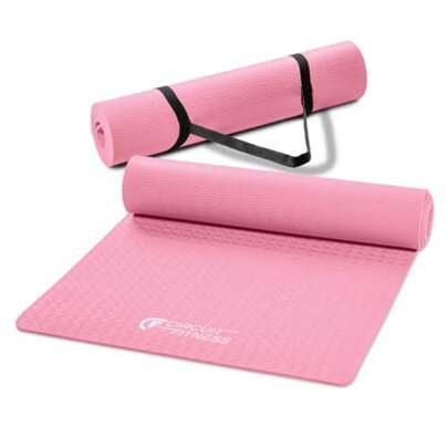 Circuit Fitness By Non-Slip Multi-Purpose Exercise Yoga Mats With Carrying Strap Multi-Thickness Multi-Color Options