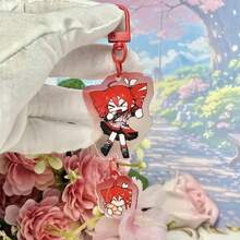 Anime Female Character Keychain | Anime Acrylic Pendant | Collectible Keychain | Female Character Accessory | Women's Keychain | Women's Key Chain | Birthday Gift | Holiday Gift - Multicolor - View 5