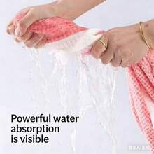 1pc Minimalist Wearable Bathrobe, Pineapple Plaid Design, Quick-Drying Soft Fabric, Comfortable To Wear - Multicolor - View 6