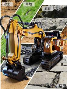 Remote Control Excavator Simulation Engineering Toy, Metal Bucket Rotatable, With Lights And Sound Effects, Educational Toy, Children's Simulation Toy, Children's Engineering Toy Model, Simulation Educational Toy, Perfect Birthday Gift Children's Toy Boys Girls Toy - Multicolor - View 10