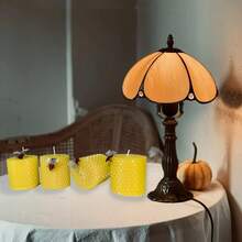 2 pièces/4 pièces Set de bougies de cire d'abeille faites à la main sur le thème des abeilles. Bougies décoratives pour la maison, la table, les fêtes, les anniversaires, les événements familiaux. Idéal comme cadeau de festival pour la Saint-Valentin, la Fête des Mères, la saison des cerisiers en fleurs. Crée une atmosphère chaleureuse et romantique à la maison - Multicolore - Voir 4