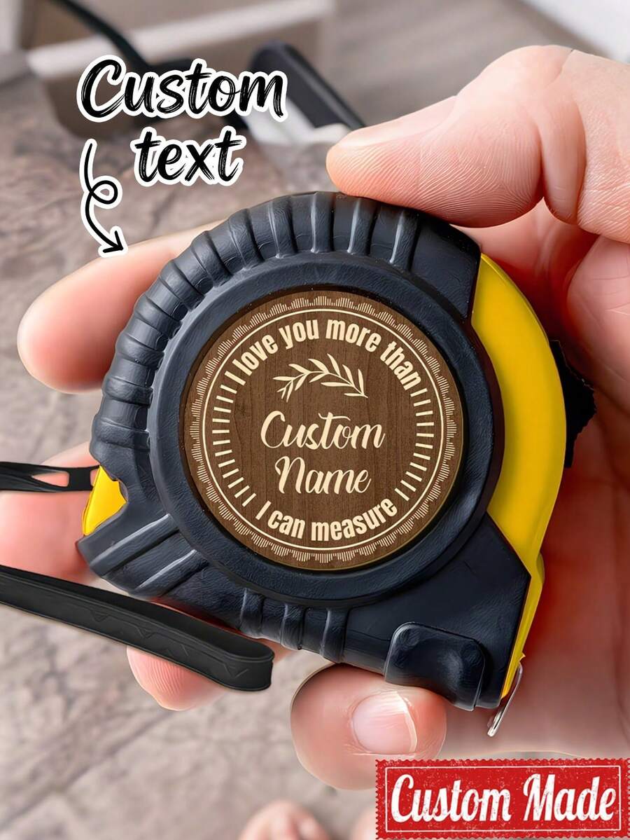 Personalized Measuring Tape With Custom Photo - Gift For Dad - Plastic & Rubber Material, Father's Day/Birthday/Christmas Thoughtful Gift - Craftsman Woodworking Tool, Multi-Functional - Multicolor - View 1