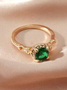 1 pieza Anillo con Rhinestones y Circonita Cúbica - Anillo de  de cristal - Ver 6