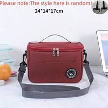 1pc/2pcs Kitchen Storage & Travel Food Container, Square Bento Box Bag Insulated Lunch Bag, Picnic Bag, Bento Box Tote Bag, Pouch-In-Pouch, Reusable Insulated Lunch Bag, Bento Bag, Bento Box Tote - Multicolor - View 15