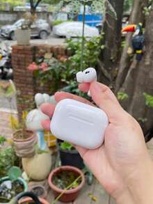 真无线蓝牙耳机 - 兼容苹果和安卓设备，内置麦克风，防汗，续航长达 24 小时 - 白色 - 查看 3