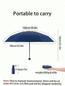 Women's Mini Portable Umbrella - Compact UV Protection Umbrella, Lightweight Foldable Design, Suitable For Handbag, Car, And Backpack, Outdoor, Garden, Travel Essentials, Portable Essentials, Beach Essentials, Graduation Season, Commencement, Graduation Ceremony, Graduation Gift, Graduation Present, Graduation Gift, Graduation Present, Congrats Grad, Congratulations Graduate, Valedictorian, Finish School, Graduation Party, Outdoor Essentials, Travel Portable, Hiking Essentials, Camping Essentials, Portable Tools, Summer Essentials, Summer Portable,Umbrella / Compact Umbrella / Travel Umbrella / Windproof Umbrella / Folding Umbrella / Rain Umbrella / Automatic Umbrella / Uv Umbrella / Sun Umbrella / Paraguas / Guarda-Chuva - random Color (without Bag) - View 3