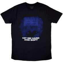 Billie Eilish Hit Me Hard And Soft Blue Lines T Shirt - Black - View 1