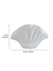 1个欧洲简约树脂贝壳花瓶，适合家居装饰，可用于家庭、餐厅、婚礼装饰、工艺品装饰等。 - 白色 - 查看 10