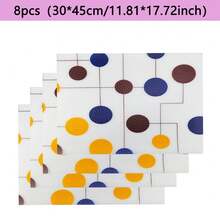 4/6/8pcs Multi-Functional Anti-Moisture Mats, Fridge Liners, Drawer Liners, Cabinet Liners, Waterproof, Anti-Dust, Trimmable, Suitable For Fridge, Cabinets, Drawers That Are Often Damp And Hard To Clean - Colorful Dots and Black Dots - View 17