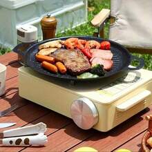 Multi-Functional Non-Stick Cast Iron Grill Pan, Portable Outdoor Grill Plate, Multi-Purpose Frying Pan, Durable Non-Stick Cookware, Easy To Clean Design, Suitable For Induction And Gas Stove, Even Heat Conduction, Ideal For Home And Outdoor Grilling, Healthy Grilling Choice - Sunflower Baking Pan - View 11