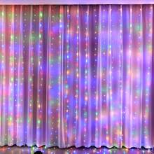 1 Stück 8-Modus LED Vorhanglichter, 6m/3m/2m/1m, Hochzeitsstimmungsbeleuchtung, USB betrieben, Feiertag Geburtstags Party Schlafzimmer Fenster Wohnzimmer Wanddekoration (Fernbedienung nicht enthalten) - USB-Stecker - Übersicht 10