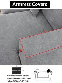 1pc Stretch Sofa Cover, Non-Slip Full Coverage Sofa Seat Cover, Chenille All Season Universal Sofa Cushion Cover, Thick Fabric Sofa Throw Blanket, Machine Washable, Pet Friendly, Dust Proof, Suitable For Bedroom, Office, Living Room, L-Shaped Sofa And 1/2/3/4 Seater Sofa - Dark Grey - View 18
