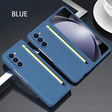 Galaxy ZFold3/ZFold4/ZFold5/ZFold6/ZFold7 Phone Case With Stylus Pen, Matte Texture Material Protective Cover, Minimalist Elegant Design, Integrated Pen Slot, Fashion Versatile Case - Multicolor - View 33