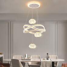Modern Acrylic Ceiling Light Fixture, Suitable For Bedroom, Living Room, Dining Room And Other Environments - White - View 2