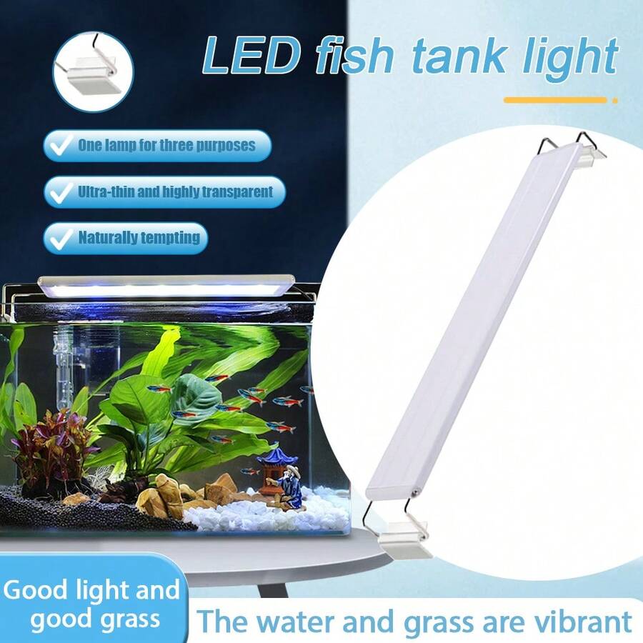 Adjustable Length LED Aquarium Light, Aquarium Accessories, Aquarium Lighting Tool, -Landscaping Bracket Light, Adjustable Spectrum And Timing Function, USB Interface - Suitable For Freshwater/Saltwater Fish Tanks, Coral Reefs And Plants Underwater Lighting System, Easy Installation - View 1
