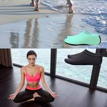 1 par de calcetines de buceo minimalistas y duraderos, hechos de material de nailon, se pueden usar descalzos, adecuados para snorkel, deportes acuáticos, buceo libre, navegación, yoga, surf, juegos acuáticos, vadeo y deportes de playa - Multicolor - Ver 3