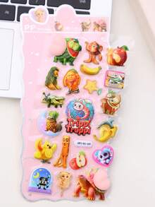 3D卡通可爱贴纸 | 适用于DIY装饰手机壳、笔记本电脑、台式电脑、笔记本、计划本、马克杯、冰箱、旅行包等。也可用作笔记本电脑贴纸、计划本配件、可爱装饰品、装饰贴纸，适用于任何光滑表面。 - 彩色 - 查看 9