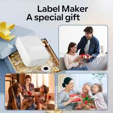 Máy in nhãn mini cầm tay Orico kèm băng keo, máy in nhãn nhiệt nhỏ gọn, thích hợp để in nhãn, ghi chú, danh sách việc cần làm, đồ thủ công DIY, hỗ trợ kết nối Bluetooth cho thiết bị iOS và Android. - máy in + 6 cuộn giấy in nhãn - Xem 10
