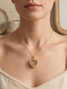 这款时尚精致的圆形盒状DIY项链，可自由搭配动物、花卉、日月、心形吊坠。18K镀金，抗氧化，尽显魅力，彰显个性。适合女孩日常佩戴、海滩度假、派对、音乐节等各种场合。 - 彩色 - 查看 10