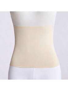 无缝女士束腰带，超紧身压缩腰部塑形器，透气腰带，适合长时间坐着和健身瑜伽运动 - 黑色1pc - 查看 16